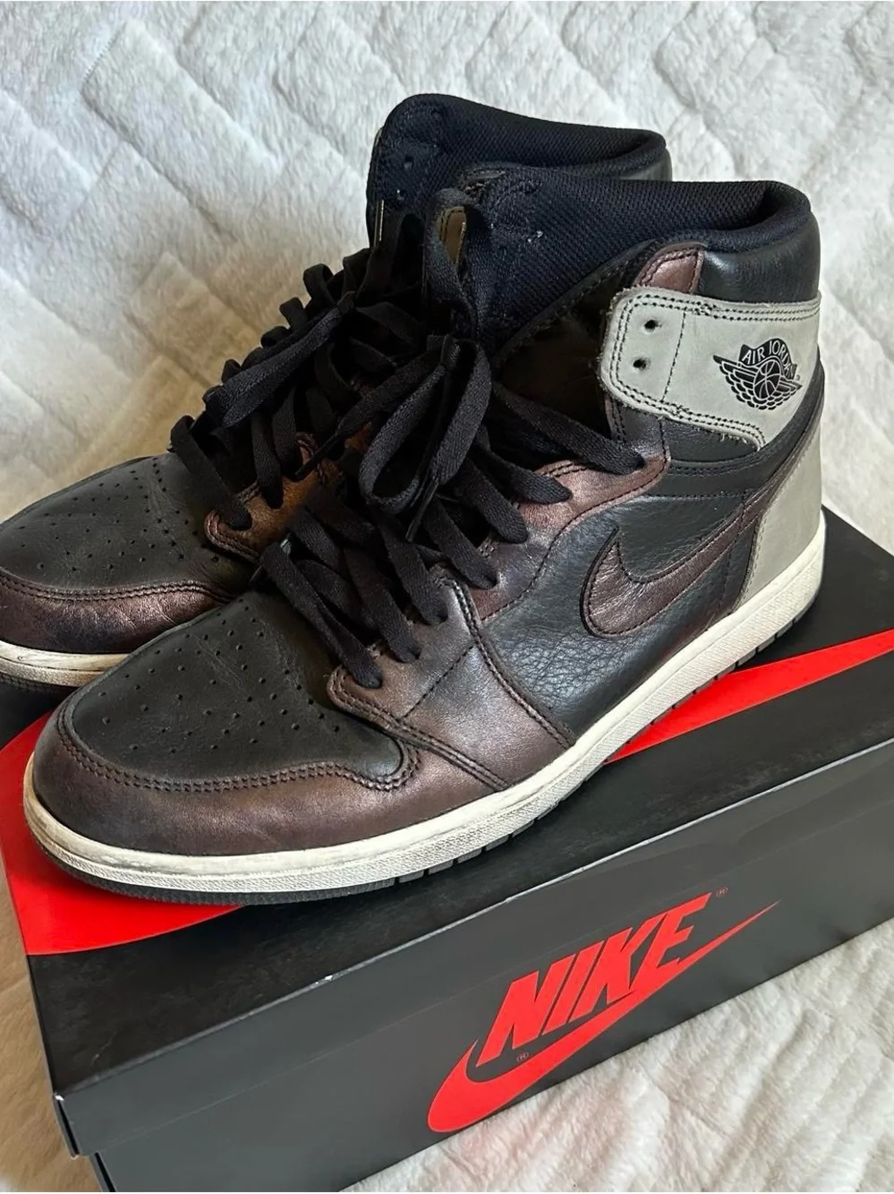Nike Air Jordan 1 High - Black, Brown, Gray size 13